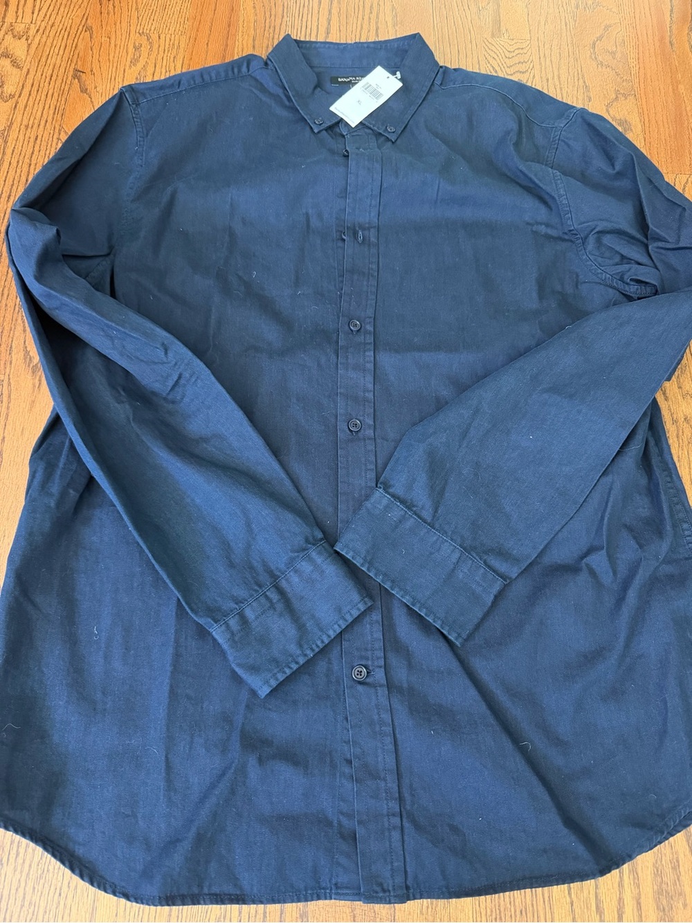 Banana Republic Dark Navy Long-Sleeve Dress Shirt